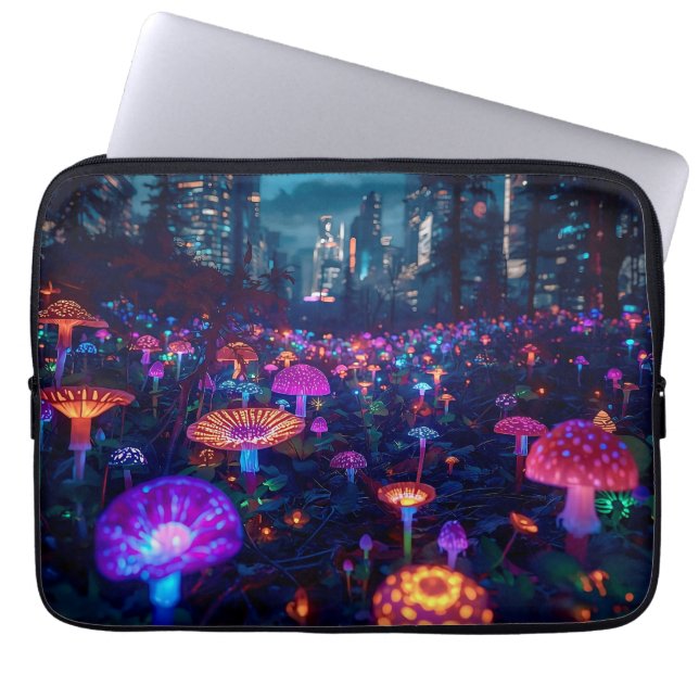Glowfall Grove Neon 13'  Laptopschutzhülle (Vorderseite)