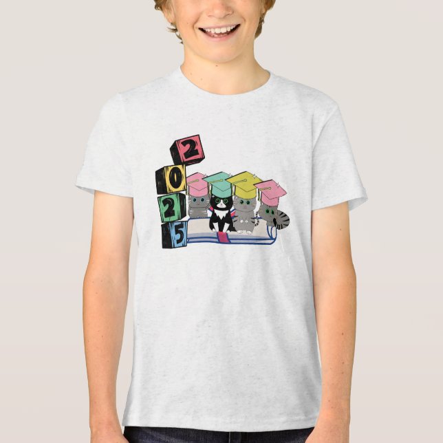 Glowin' & Growin’ - Klasse 2025 Tri-Blend Shirt (Vorderseite)