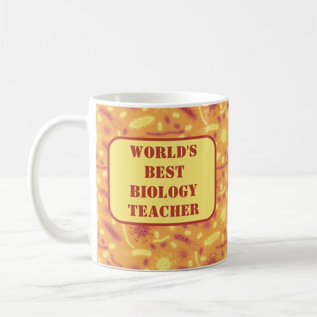 Glowing Bacteria Microorganism orange Kaffeetasse (Links)