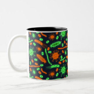 Glowing Bacteria Microorganism toxic orange green Zweifarbige Tasse