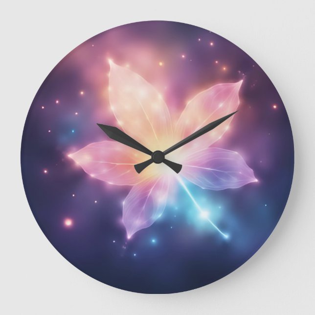 Glowing Beauty Große Wanduhr (Vorderseite)