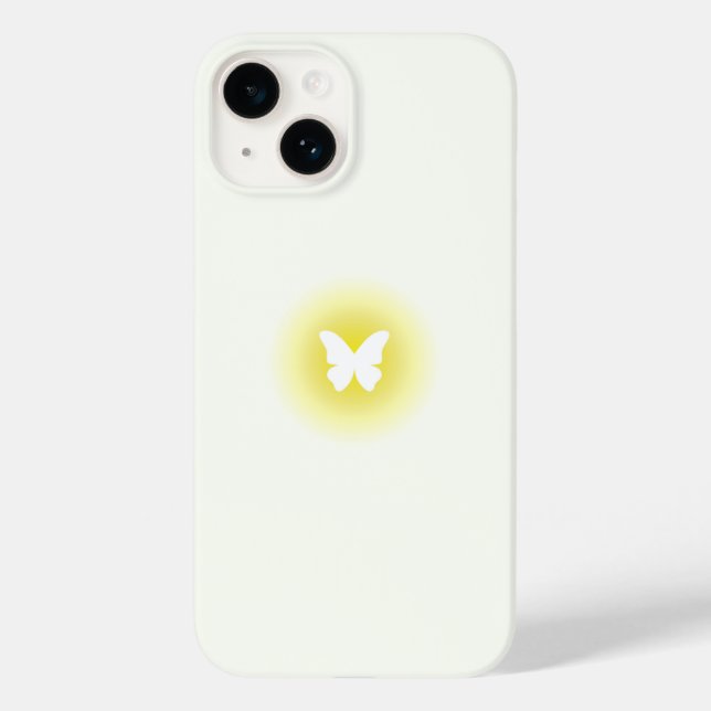 Glowing Butterfly Pastel Case-Mate iPhone 14 Hülle (Rückseite)