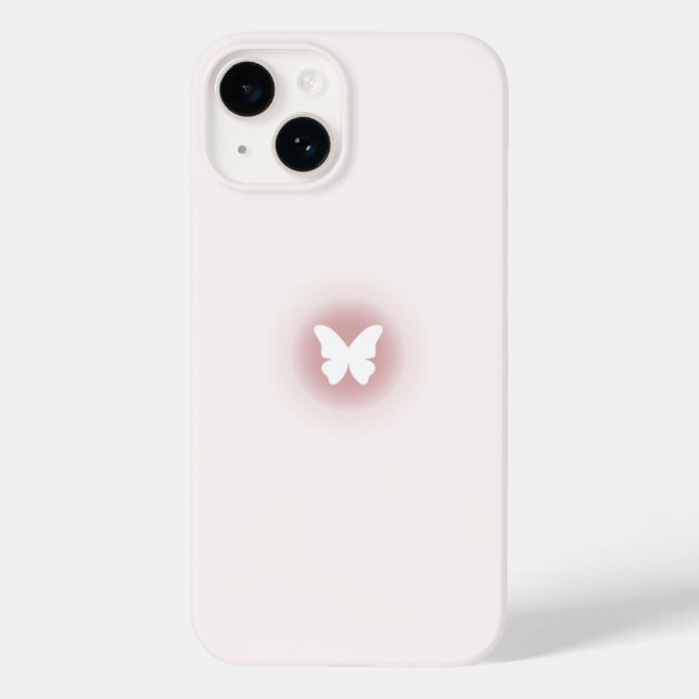 Glowing Butterfly Pastel Case-Mate iPhone 14 Hülle (Rückseite)