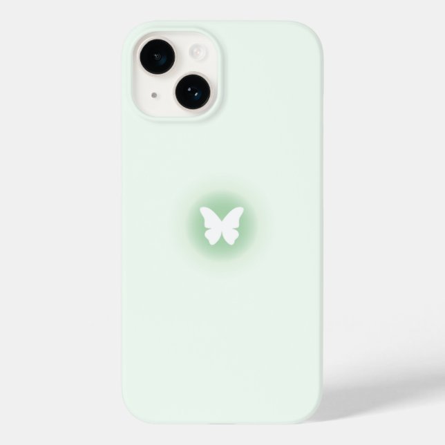 Glowing Butterfly Pastel Case-Mate iPhone 14 Hülle (Rückseite)