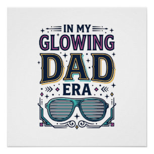 Glowing Dad Era Retro Neon Sonnenbrille Shirt_1 Poster