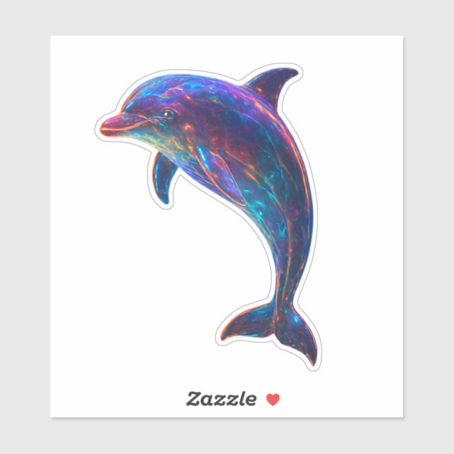 Glowing Dolphin Art  Aufkleber (Blatt)