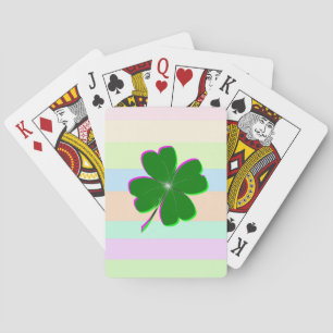 Glowing Four Leaf Clover Spielkarten