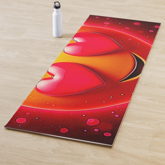 Glowing Heart Eyes Emotion Yogamatte (Beispiel)