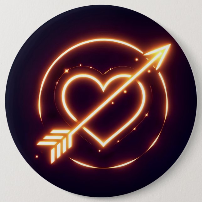 glowing image of a heart with cupid's arrow button (Vorderseite)