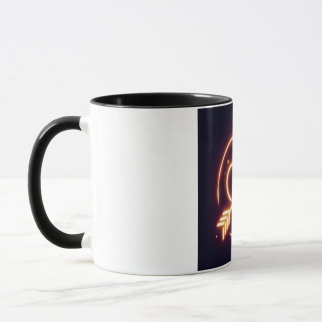 glowing image of a heart with cupid's arrow tasse (Links)