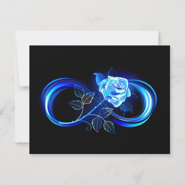 Glowing infinity with blue rose (Vorderseite)
