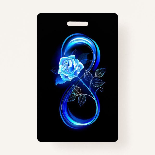 Glowing infinity with blue rose ausweis (Vorderseite)