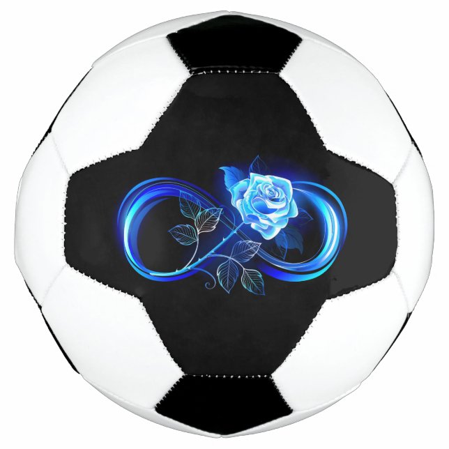 Glowing infinity with blue rose fußball (Vorderseite)