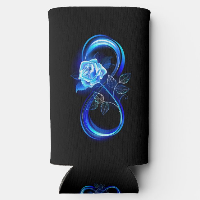 Glowing infinity with blue rose selters dosenkühler (Rückseite)