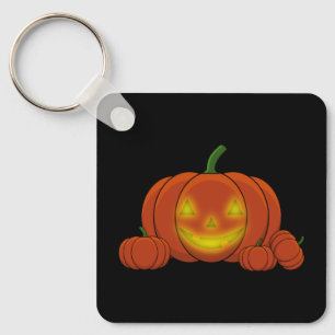 Glowing Jack-o'-Lantern Pumpkin Schlüsselanhänger