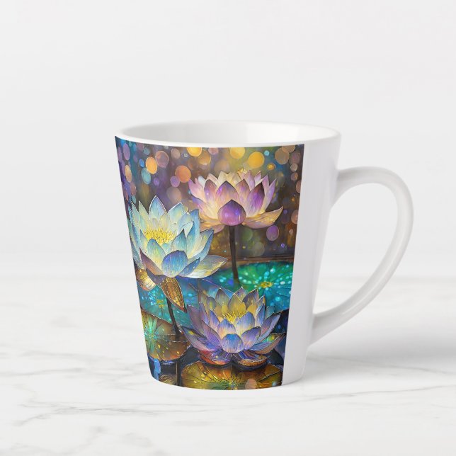 Glowing Lotus Flowers Trio Milchtasse (Rechts)