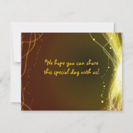 GLOWING NEON STARS Bat Mitzvah Reply Card GOLD RSVP Karte