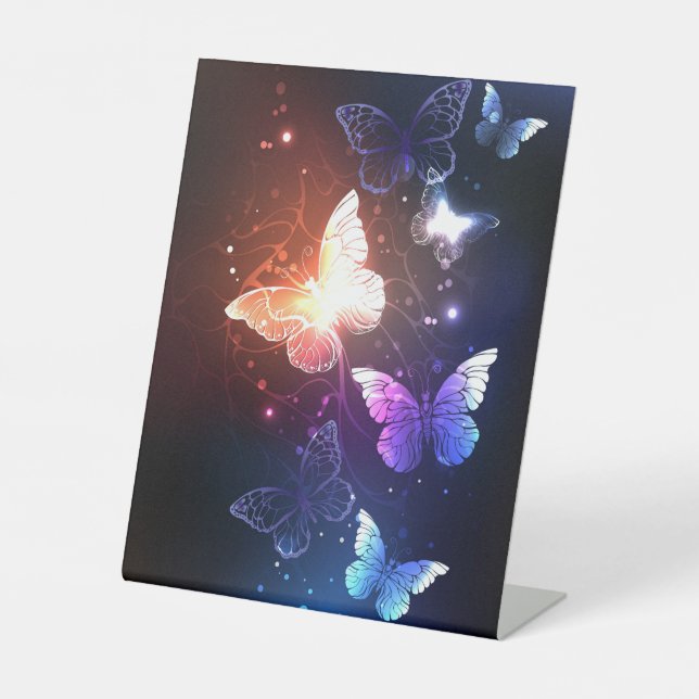 Glowing Night Butterflies Sockelschild (Vorderseite)