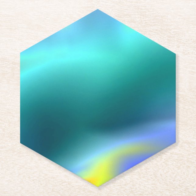 Glows Aqua Untersetzer (Vorderseite)