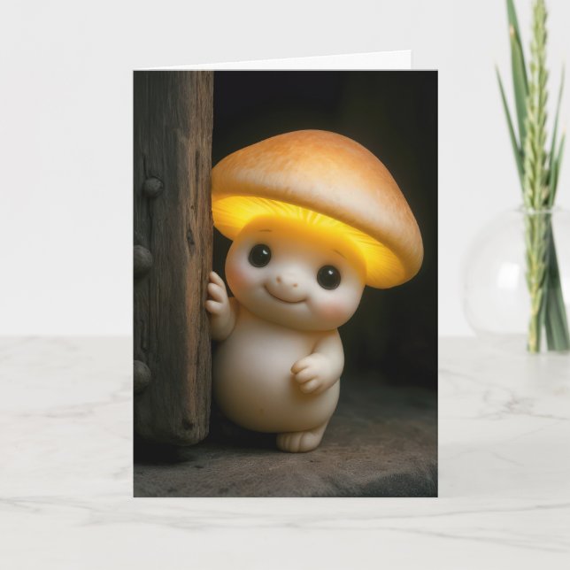 Glows Birthday Mushroom Munchkin Karte (Vorderseite)