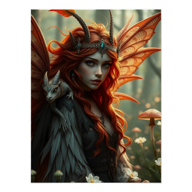 Glows Dragon Fairy Art Poster (Vorderseite)