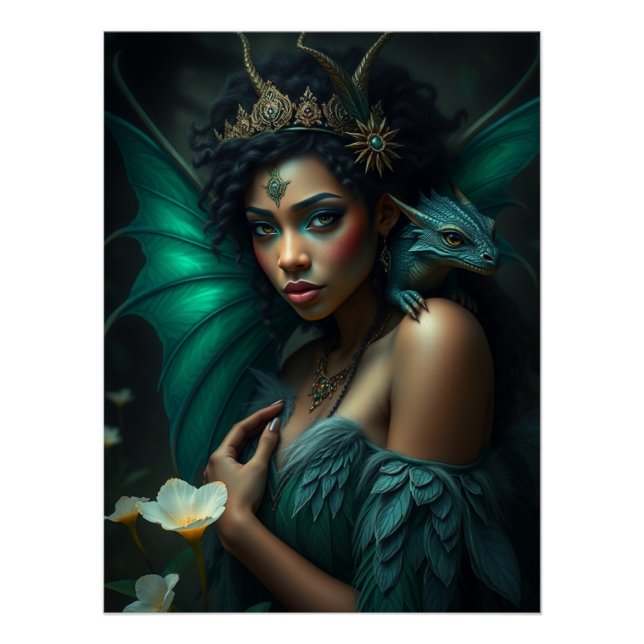 Glows Dragon Fairy Art Poster (Vorderseite)