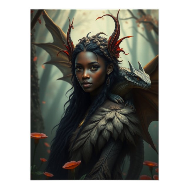 Glows Dragon Fairy Art Poster (Vorderseite)