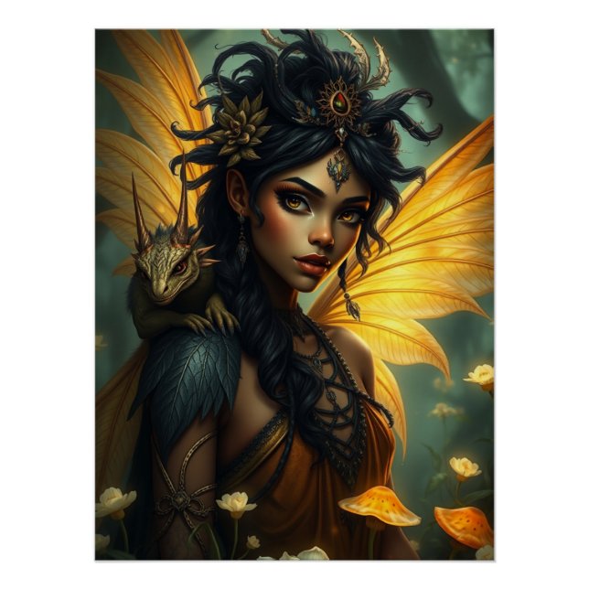 Glows Dragon Fairy Art Poster (Vorderseite)