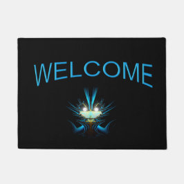 Glows Eyes Blue Alien Fußmatte