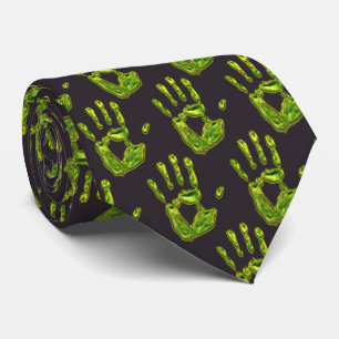 Glows Ghoul Handprint Krawatte