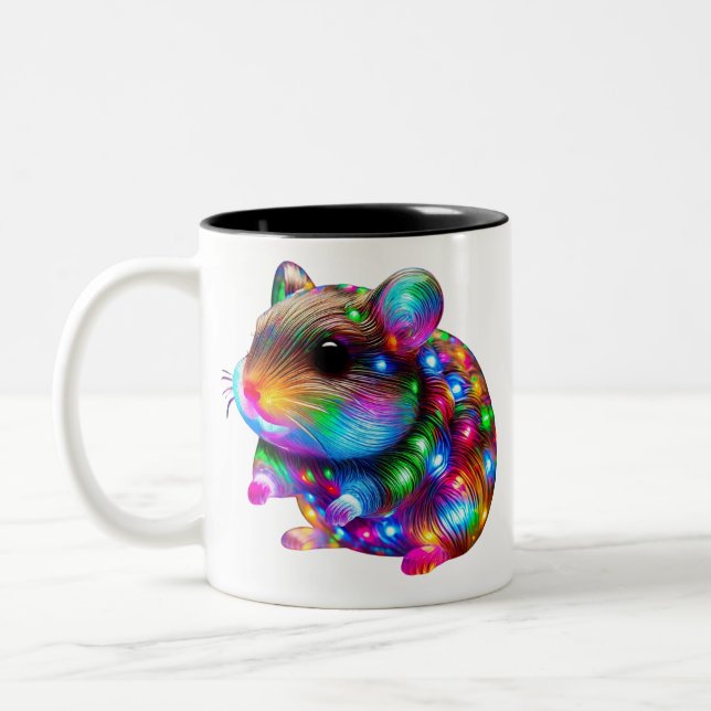 Glows Hamster Zweifarbige Tasse (Links)