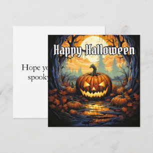 Glows Happy Halloween Pumpkin Karte