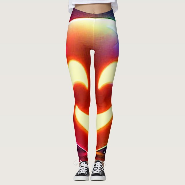 Glows Happy Orb Emoji Leggings (Vorderseite)