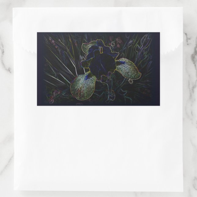 Glows Iris Rechteckiger Aufkleber (Tasche)