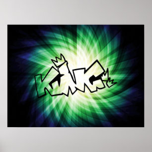 Glows King Graffiti Poster