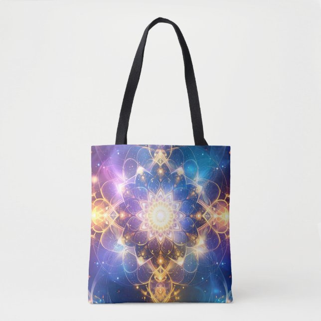 Glows Lotus Mandala Art Tasche (Vorderseite)