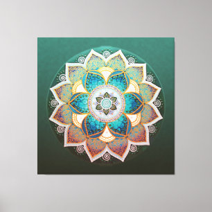 Glows Mandala - Wrapped Canvas Leinwanddruck