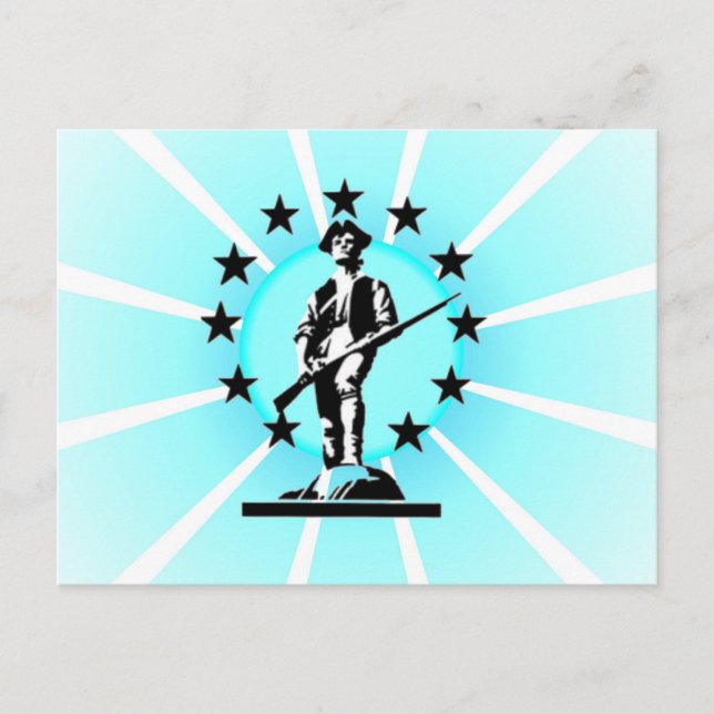 Glows Minuteman Postkarte (Vorderseite)