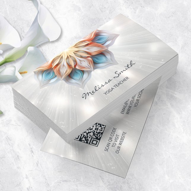 Glows Pastel Colors Mandala Visitenkarte (Von Creator hochgeladen)