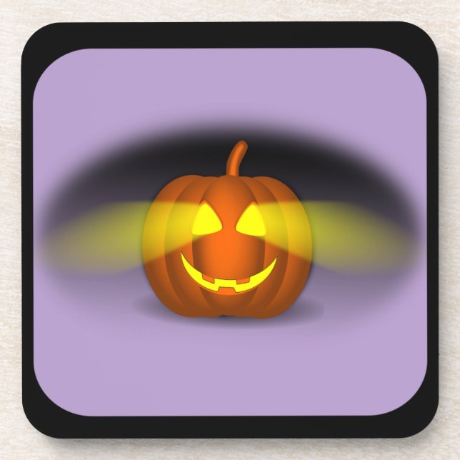 Glows Pumpkin - Getränkeuntersetzer (Vorderseite)