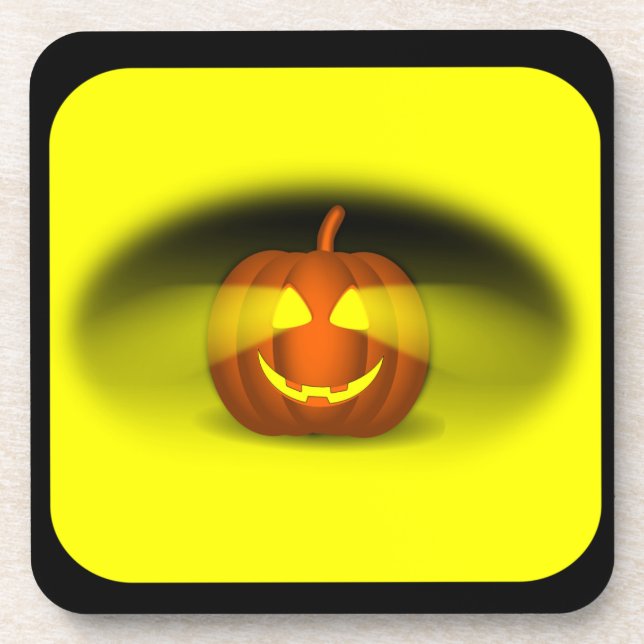 Glows Pumpkin - Getränkeuntersetzer (Vorderseite)