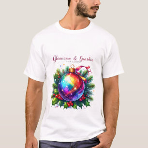 Gloww & Sparkle – Farbige Festliche Trendige Shine T-Shirt