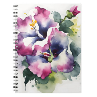 Gloxinie - Aquarellblumen Notizblock
