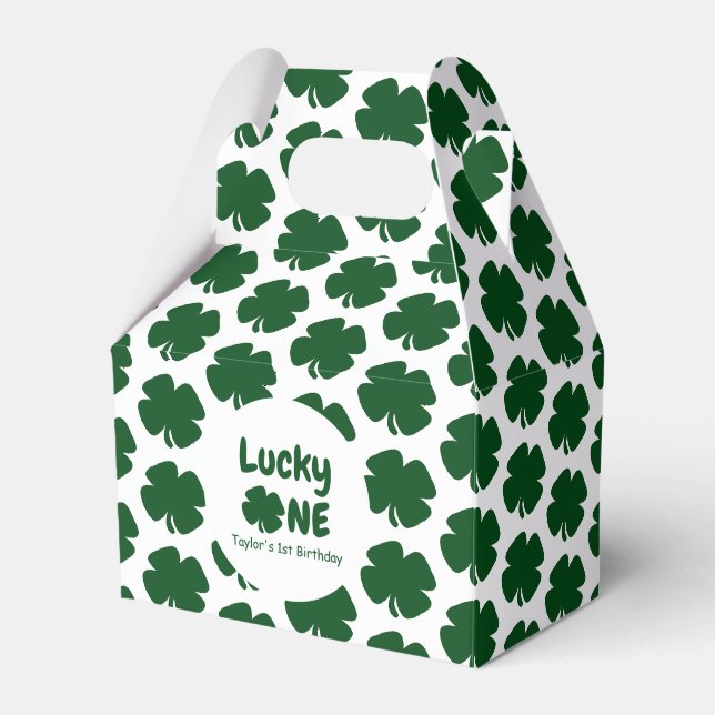 Glück 1 1. Geburtstag Geschenkschachtel (Vorderseite)