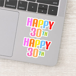 Glück 30. aufkleber