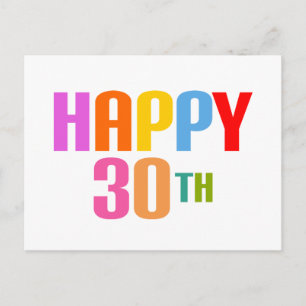 Glück 30. postkarte