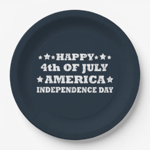 Glück 4. Juli Amerika Pappteller