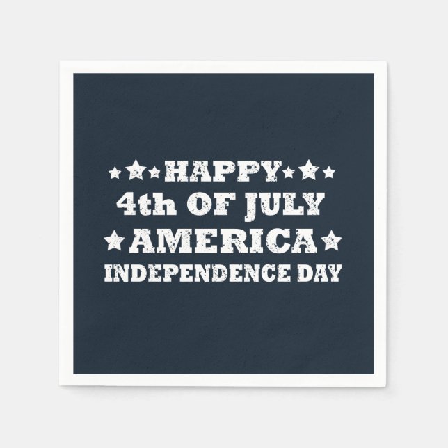 Glück 4. Juli Amerika Serviette (Vorderseite)