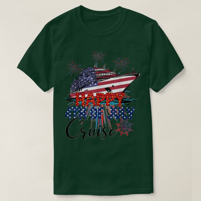 Glück 4. Juli Cruise Squad Matching Group Fami T-Shirt (Design vorne)