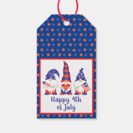 Glück 4. Juli Gnomes Red White Blue Geschenkanhänger